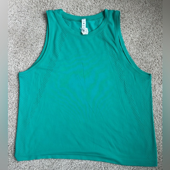 Lululemon green running tank - size tank 10 - Picture 1 of 6
